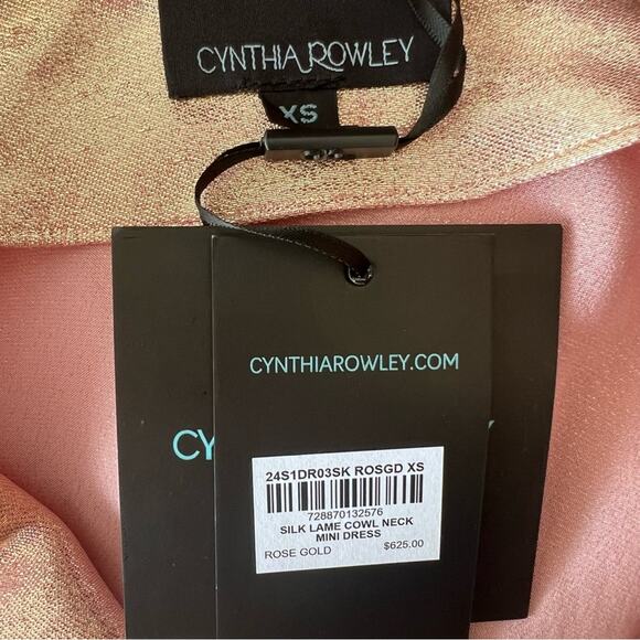 Cynthia Rowley Shimmering Siren Cowl Neck Mini Dress - Picture 5 of 8